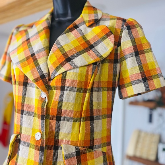 🌼 Vintage 1960s–Early 1970s Antigo Montreal Plaid Two-Piece Set - Picture 4 of 12